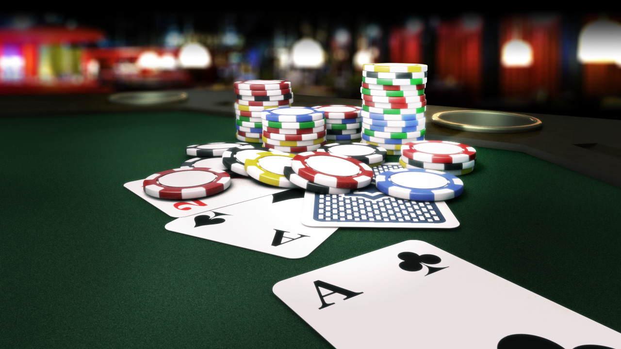 poker table cards