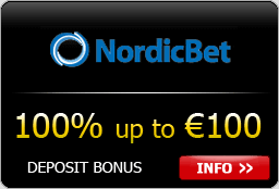 NordicBet 100% up to &euro;100 deposit betting bonus