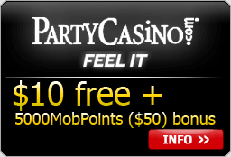 Party Casino 5000 MobPoints ($50)  bonus