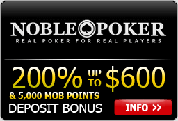 Noble Poker 5000 MobPoints ($50) gift offer bonus