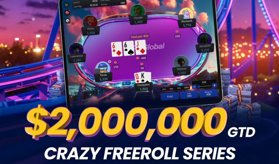 Play For $2Million In Our Crazy Freerolls 